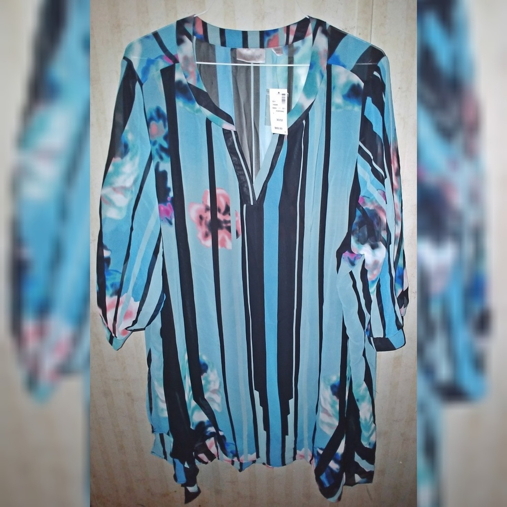 *Brand New* Stripe and Flower Tunic